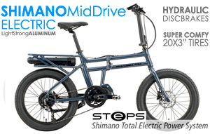 *ALL BIKES FREE Ship 48USA LTD QTYS of these Electric Folding Commute/Adventure/City Bikes 2020 Motobecane EF3 Folding eBike  with Advanced LithiumIon Battery, Shimano STEPS Electric MidDrive 29er Bladed Fork, Electric Adventure, Hybrid, Mountain with Shimano Hydraulic Disc Brakes, Advanced Lockout SunTour 100mm Forks