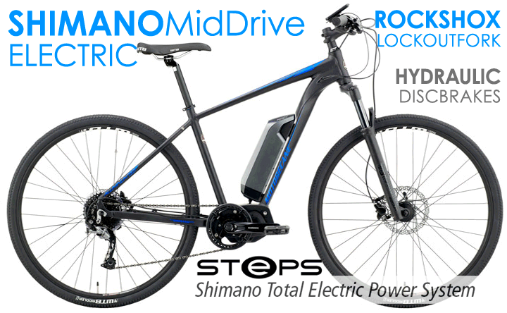 Electric Adventure Hybrid Mountain Bikes   Motobecane Elite eAdventure  w Shimano E5000 MidDrive 29er w Hydraulic Disc Brakes, Rockshox RECON Forks