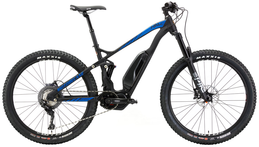 *ALL BIKES FREE SHIP 48 LTD QTYS of these 5 Inch / 140mm Travel Full Suspension 27.5Plus / eBoost Mountain bikes 2022 Motobecane HAL eBoost PRO  with Shimano XT / E8000 Electric MidDrive 27.5PLUS Full Suspension Mountain eBikes Shimano XT Hydraulic Disc Brakes Rockshox PIKE 150mm Forks