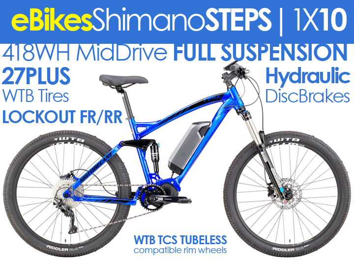 *ALL BIKES FREE SHIP 48 LTD QTYS of these Electric FULL Suspension Adventure Hybrid Mountain Bikes 2021 Motobecane ULTRA eAdventure  with Shimano E5000 / Shimano E6010M Electric MidDrive 27Plus Suspension, Electric FULL Suspension Adventure, Hybrid, Mountain with Shimano Hydraulic Disc Brakes, Advanced Lockout Forks