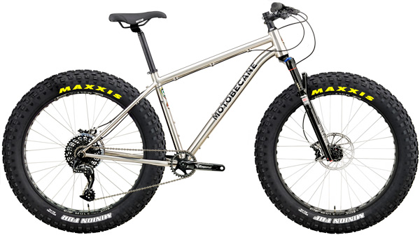 FREE SHIP 48 STATES ON ALL BICYCLES* Motobecane 2019 Titanium NightTrain Bullet OneBy Rockshox Bluto Fork Titanium FatBikes with SRAM EAGLE 1X12 Handmade Titanium Fat Bikes, Mountain Bikes