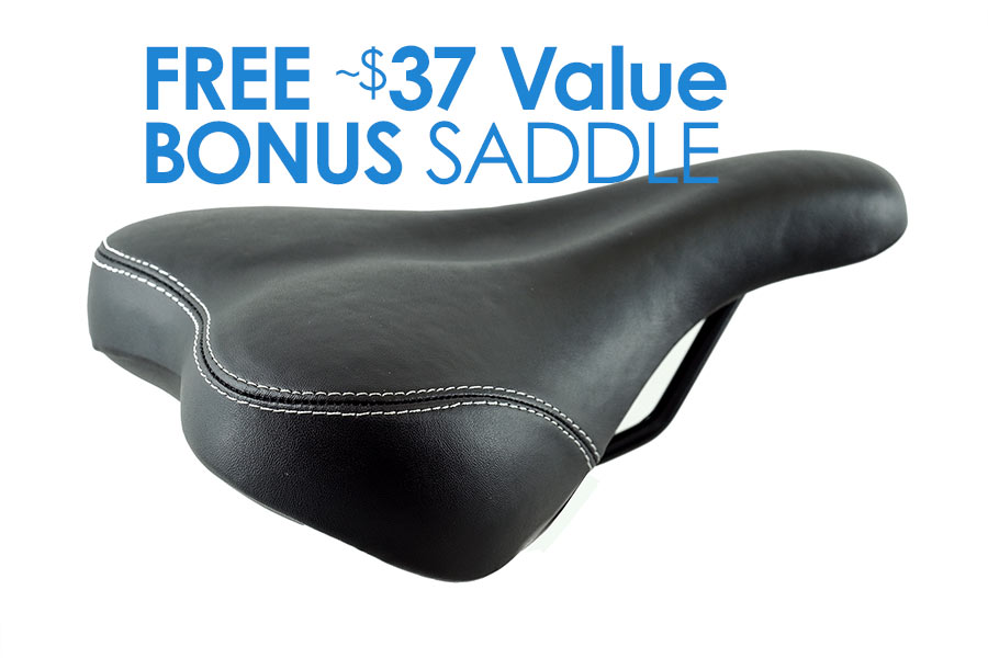 $37 Value Bonus Saddle, Fast Rolling, High Comfort 27.5x2inch Tires, Full Suspension Motobecane Jubilee ELITE FS Hydraulic Disc Brake Bikes