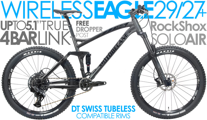 Motobecane HAL 5.5 GX AXS EAGLE with DT SWISS 27PLUS OR 29er Wheelset, Full Suspension Mountain Bikes