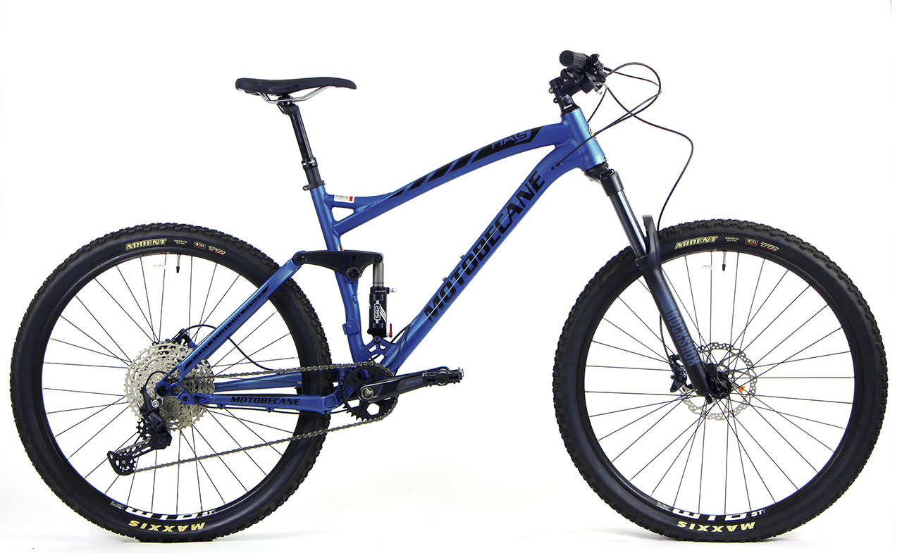 SatinGunBlue Motobecane HAL 5.5 EXPERT 29er full suspension Boost mountain bike
