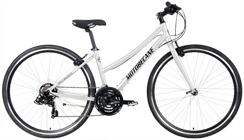 Save Up to 60% Off New Aluminum, Full Shimano Drivetrain Hybrid Bikes 2024 Motobecane Cafe Latte in Mens and Ladies