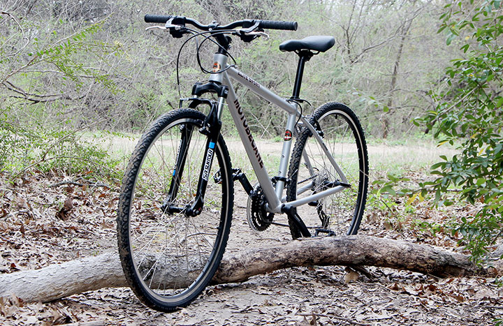 Front Suspension   MicroShift MEZZO 24 Speed Hybrid Adventure 29er Bikes 2025 Motobecane Elite DLX24  with Shimano Powerful V Brakes