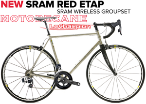 NEW SRAM eTap Wireless Shift  LeChampion Inferno Titanium SRAM eTap 22 Sp, Full SRAM Red Brakes, Cranks, Mavic Ksyrium Elite Wheels+ Ritchey WCS 5 Star Rated Ti Road Bikes, Compare $7999