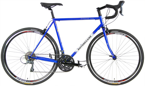 NEW High Grade Reynolds Steel Road Bikes On Sale + FREE SHIP 48 Super Road, Wide Tires, Reynolds High Grade Steel Bikes with Lugged Crown CrMo Forks Motobecane Strada LTD 1.0, Shimano 24 Speed Plus Fast Aero Profile Wheels