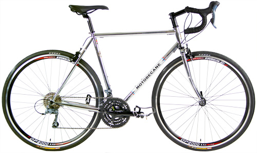 NEW High Grade Reynolds Steel Road Bikes On Sale + FREE SHIP 48 Super Road, Wide Tires, Reynolds High Grade Steel Bikes with Lugged Crown CrMo Forks Motobecane Strada LTD 1.0, Shimano 24 Speed Plus Fast Aero Profile Wheels