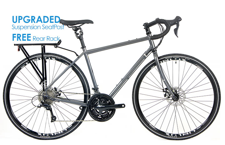 WFB Tourist Deluxe road bike with drop handlebars and rear rack