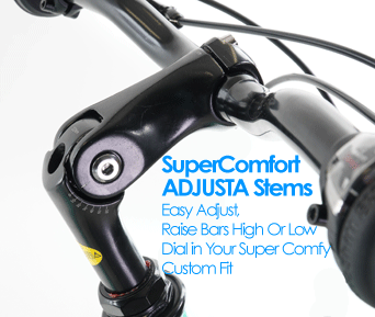 Super Wide Tire, Comfort Bikes for Men and Ladies: Windsor Dover 1.0 with Ultra Deluxe Wide Comfort Saddles and AdjustaStems