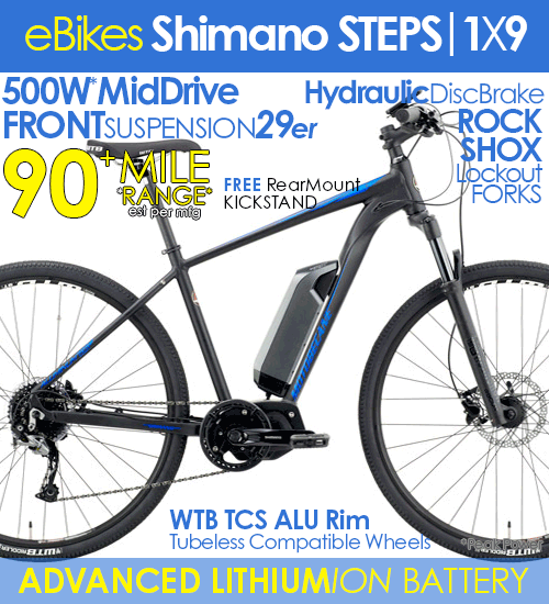 SHIMANO STEPS E5000 / 504WH MID-DRIVE TOP RATED ADVENTURE HYBRID, SHIMANO 1X12SPD! SHIMANO STEPS SYSTEM, WTB TCS WHEELS + COMPARE $4500 NOW $2199+FREE SHIP48